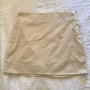 Yellow and white checkered Urban Outfitters skirt